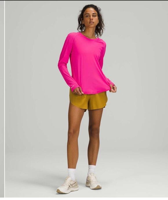 Lululemon Tops - Lululemon Rise & Run Long Sleeve Sonic Pink Size 8